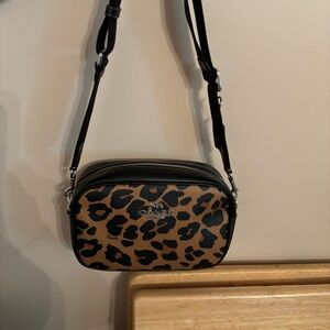 Coach Leopard and Signature print Camera Bag